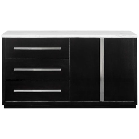 White Marble Top Server