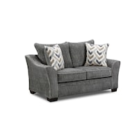 Transitional Loveseat with Flared Arms