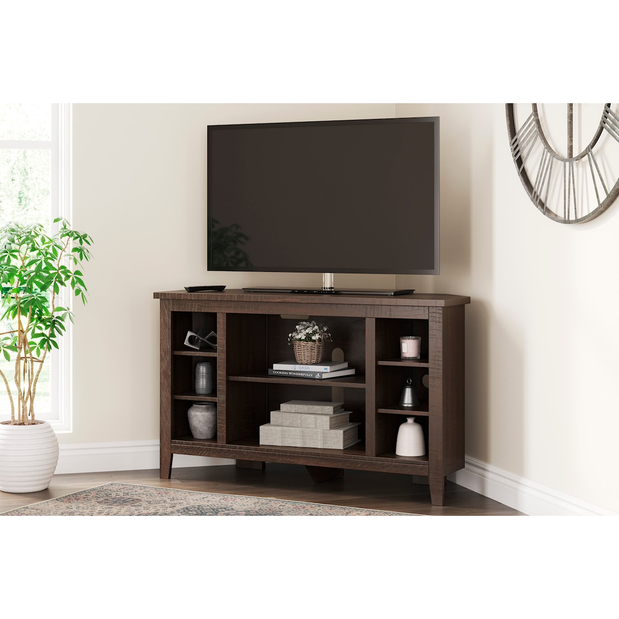 Ashley Furniture Signature Design Camiburg Corner TV Stand