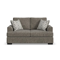 Casual Extra Large Loveseat with Accent Pillows