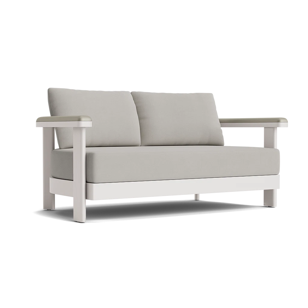 Cushioned Aluminum Curve Loveseat