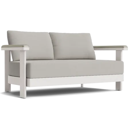 Cushioned Aluminum Curve Loveseat