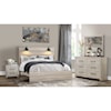 Global Furniture LINWOOD White Full Bed