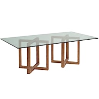 Sheridan Rectangular Glass Top Dining Table