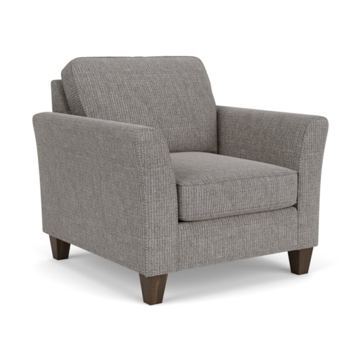 Transitional Accent Chair with Flared Arms