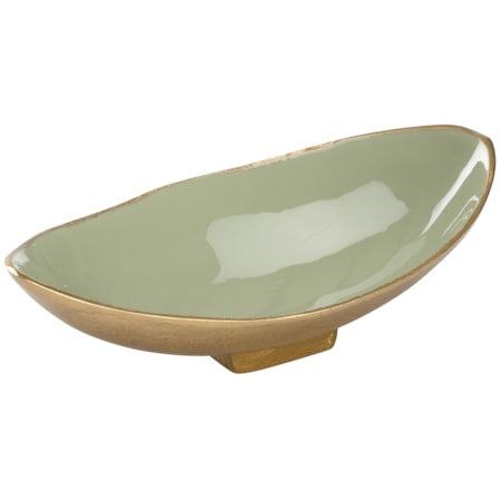 Small Green Enameled Bowl