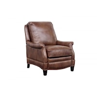 Transitional Push Back Recliner with Nail Head Trim