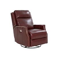 Transitional Power Swivel Glider Recliner with USB