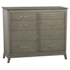 Whittier Wood Ellison. 50"W 8-Drawer Dresser