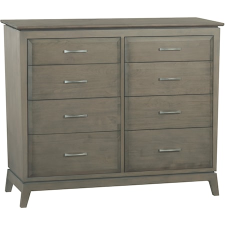 Contemporary 50"W 8-Drawer Dresser