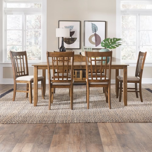 Mission 7-Piece Rectangular Dining Table Set