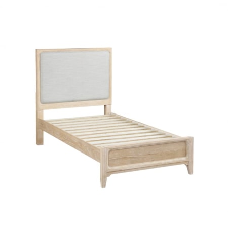 Upholstered Panel Twin Bed