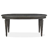 Transitional Round Dining Table with 18" Leaf 