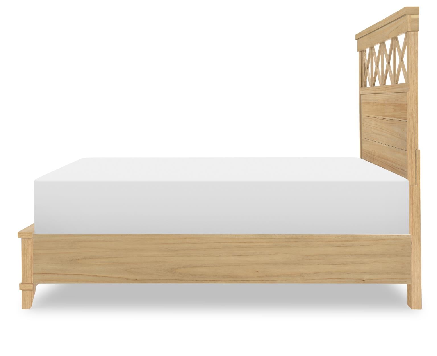 Queen Panel Bed with Storage Footboard