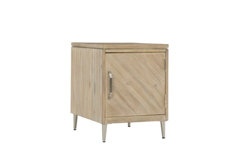 Transitional Chairside Table with Concealed Storage