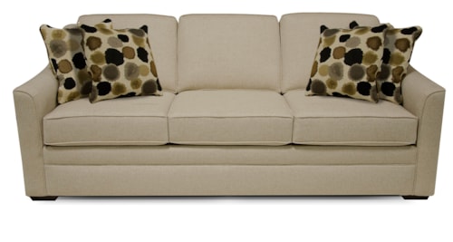 Transitional Queen Sleeper Sofa with Sloped Arms