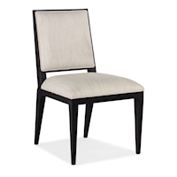 Casual Upholstered Side Chair with Welt Trim