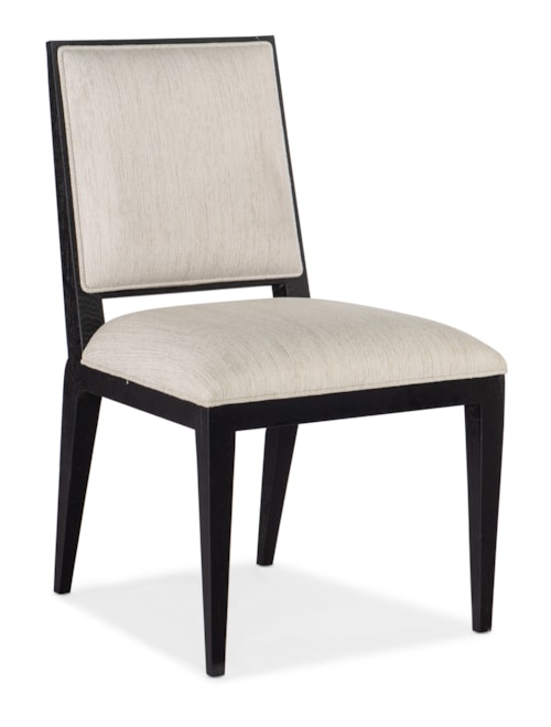 Casual Upholstered Side Chair with Welt Trim