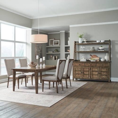 Transitional 5-Piece Rectangular Table Set