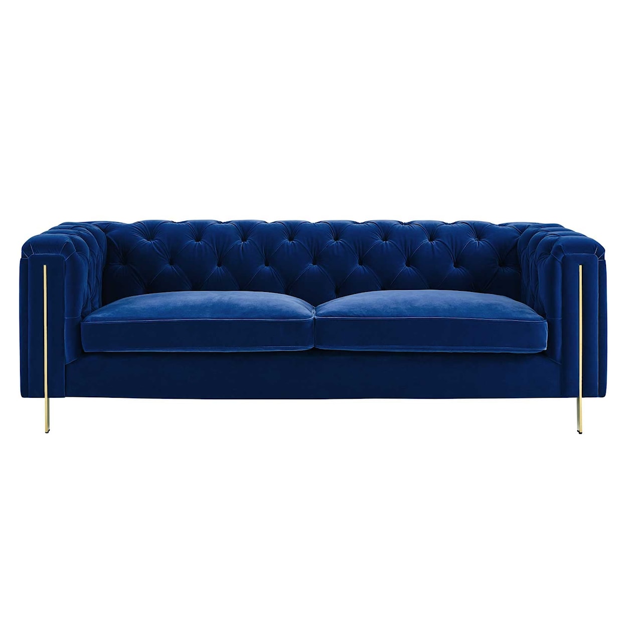 Steve Silver Charlene Velvet Button-Tufted Chesterfield Sofa