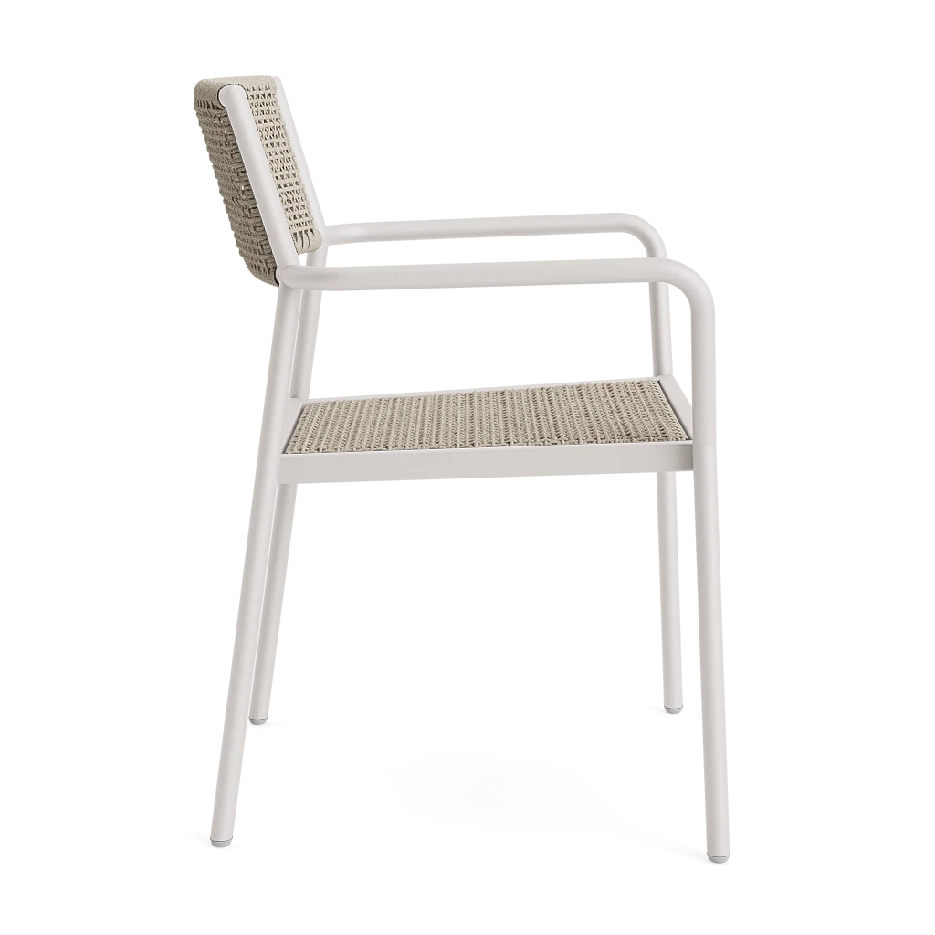 Woven Stacking Dining Arm Chair