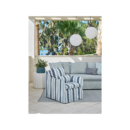 Siesta Key Outdoor Swivel Chair