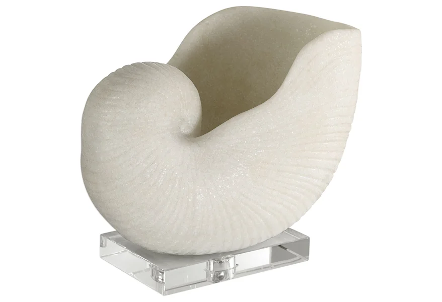 Accessories - Statues and Figurines Nautilus Shell Sculpture by Uttermost at Del Sol Furniture