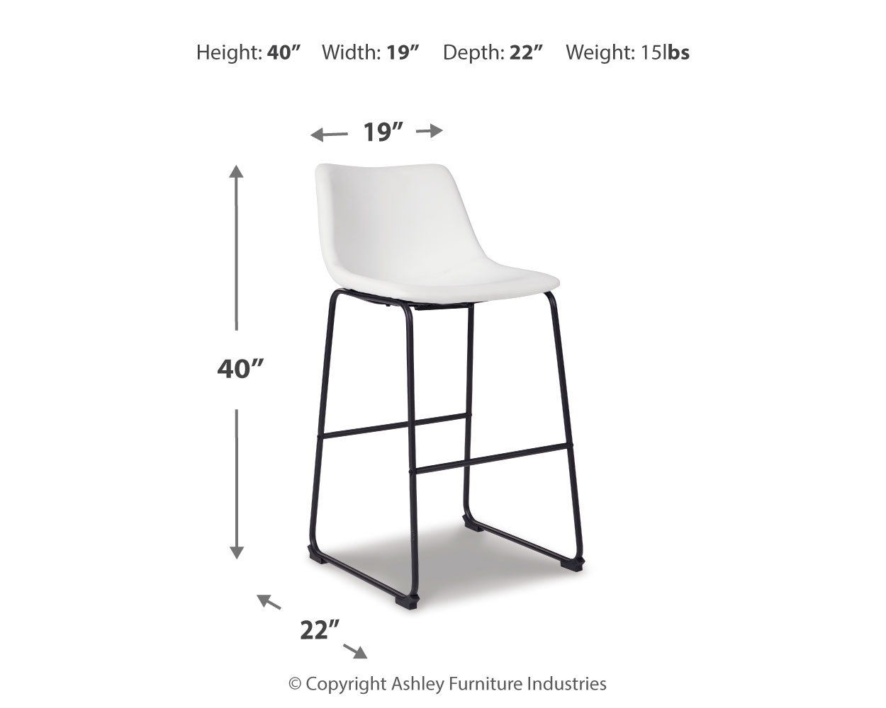 Signature Design by Ashley Centiar Tall Uph Barstool