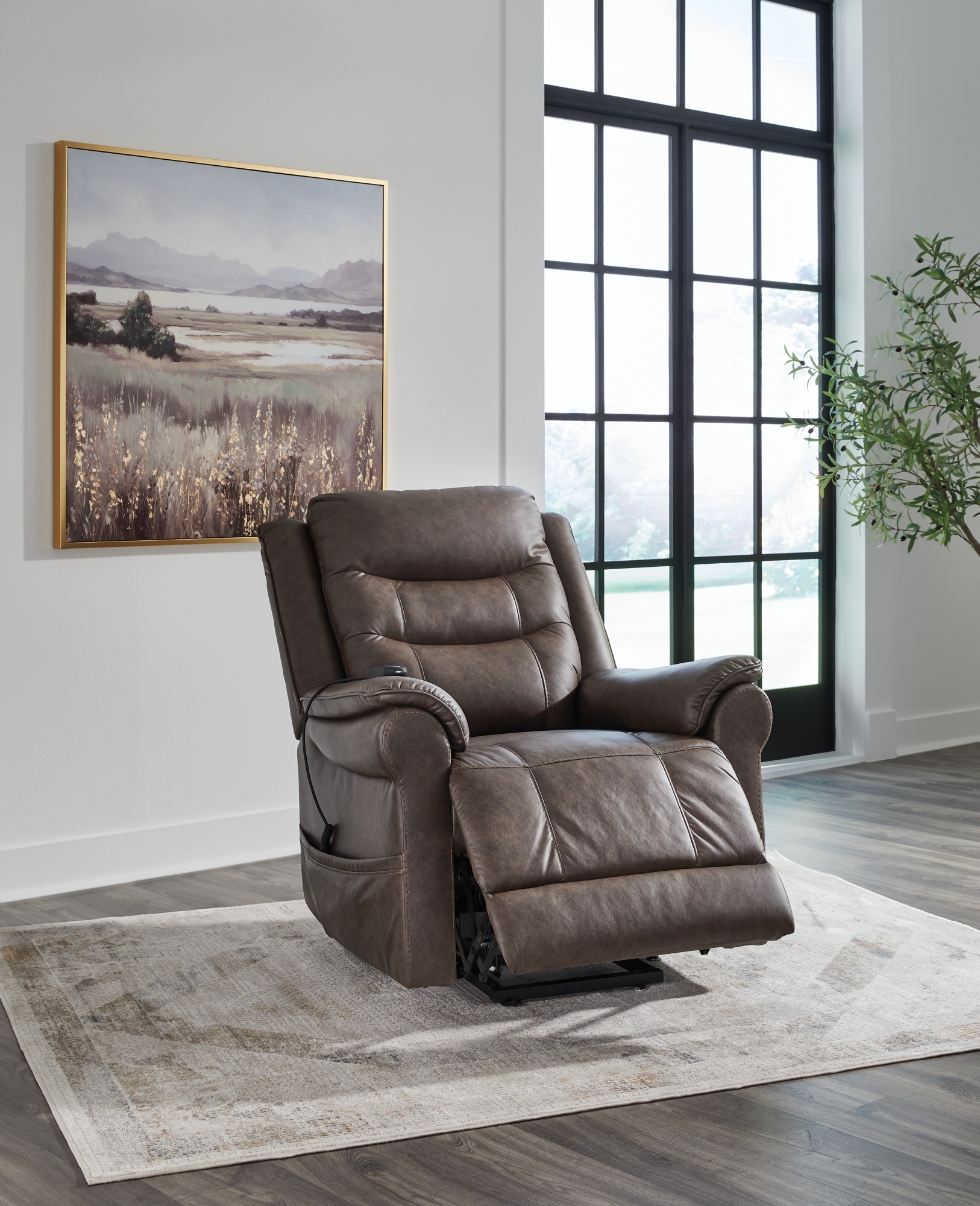 Signature Design by Ashley Oatman Power Lift Recliner