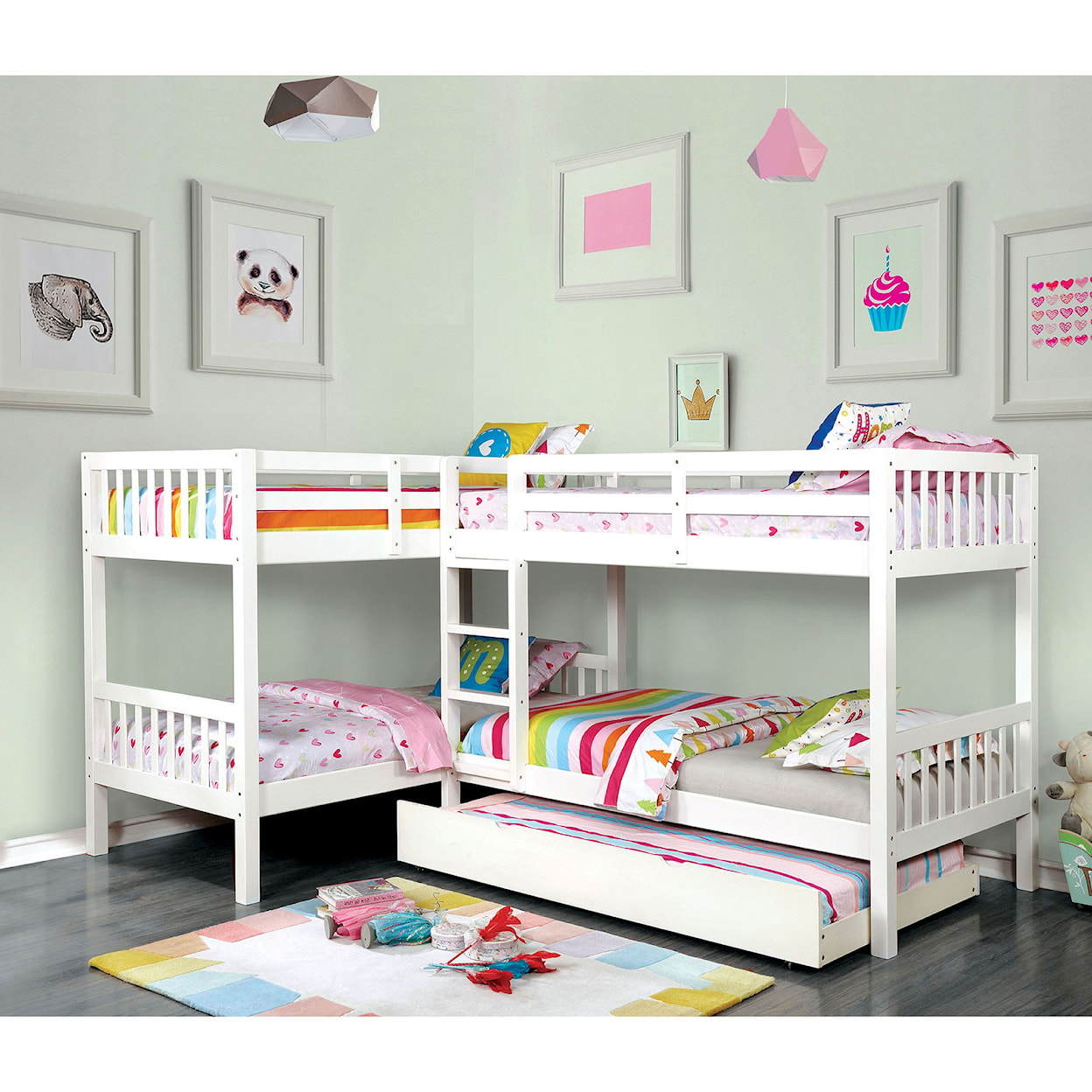 Furniture of America - FOA Marquette Quadruple Twin Bunk Bed