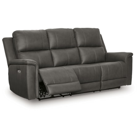 Pwr Rec Sofa With Adj Headrest