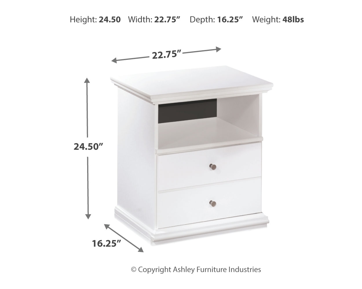 Signature Design by Ashley Bostwick Shoals 1-Drawer Nightstand