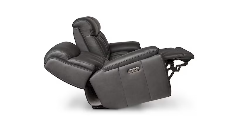 Bassett Club Level - Benson Benson Leather Power Reclining Loveseat