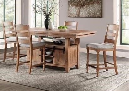 Farmhouse 5-Piece Counter Height Dining Set