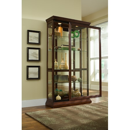 Two-Way Sliding Door Curio Cabinet