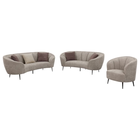 3-piece Curved Sofa Set