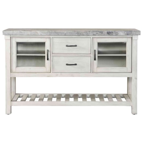 Modern Farmhouse Marble Top Server