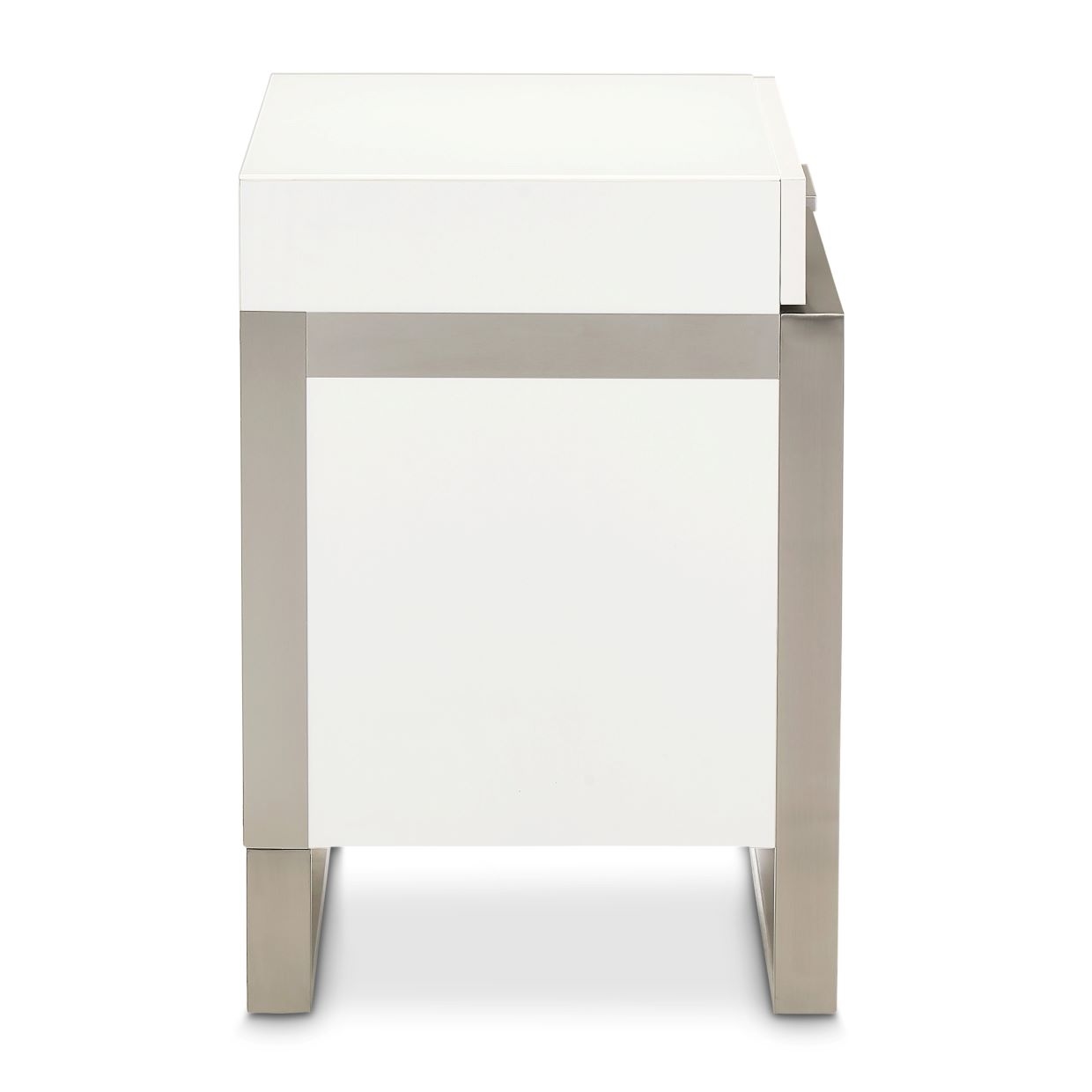 Three-Drawer Glass-Top Nightstand