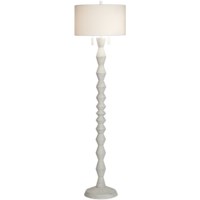 Floor Lamp-Poly body turning rustic white