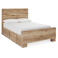 Full Panel Bed with 1 Side Storage