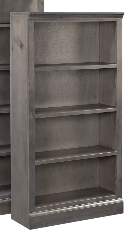 Transitional 60" Bookcase with 3 Fixed Shelves