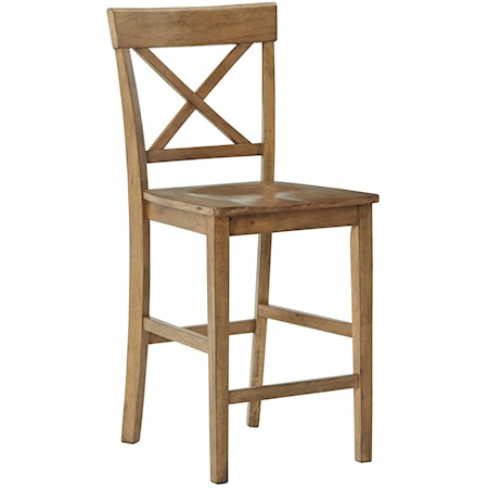 Counter Height Bar Stool with X-Back