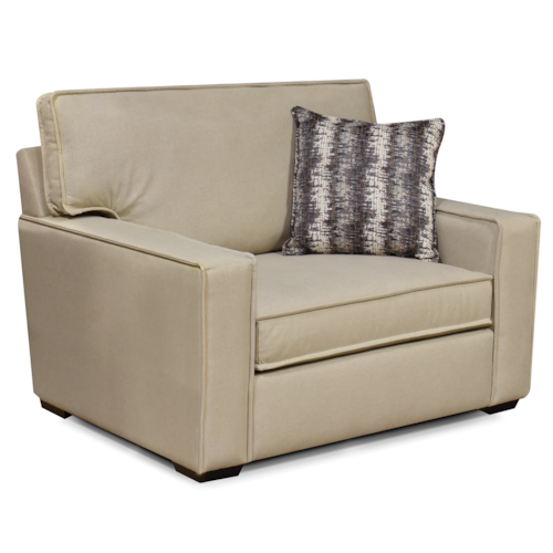 Casual Chair and a Half with Track Arms