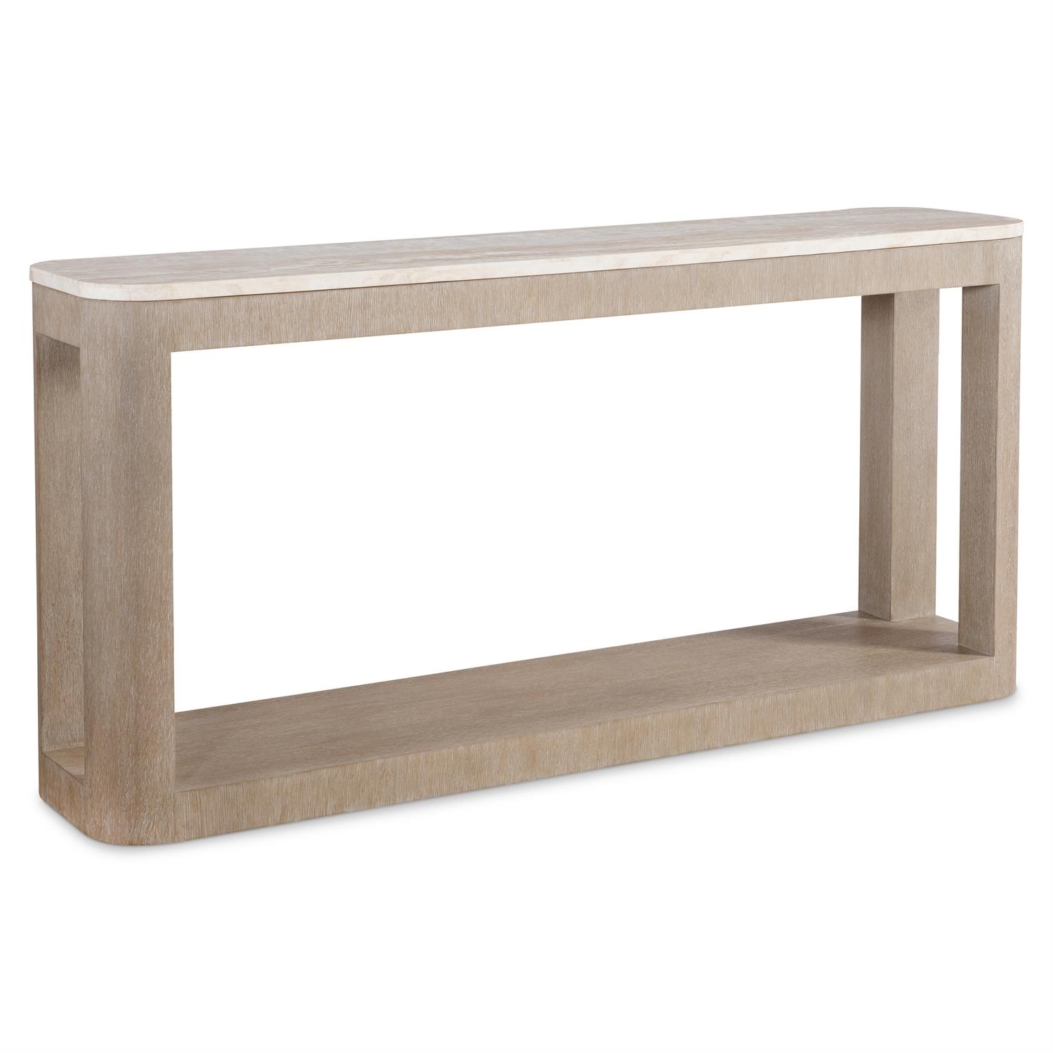 Loggia Travertine-Top Rect. Console Table