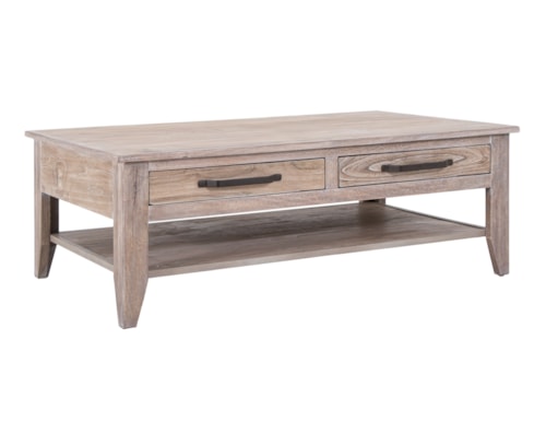 Transitional 4-Drawer Cocktail Table