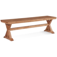 Transitional Wood Bench