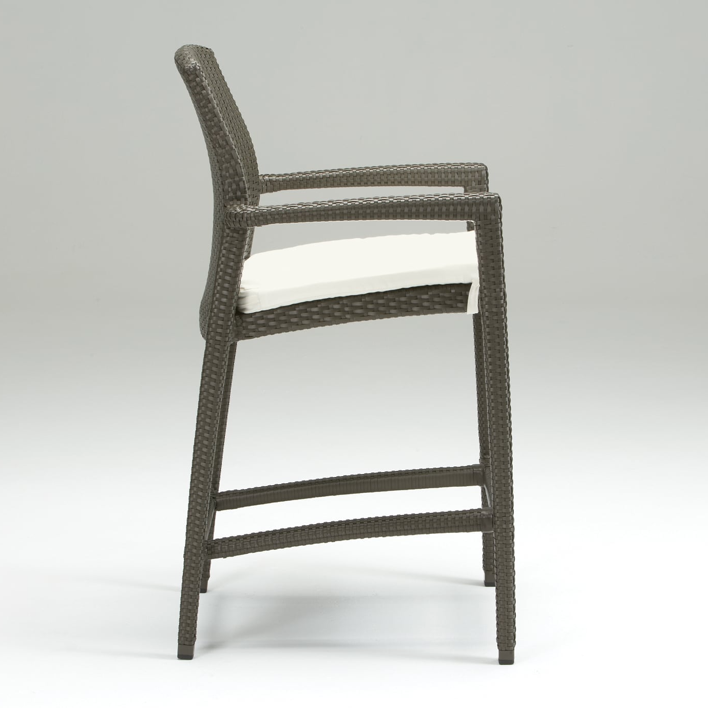 Woven Stationary Bar Stool with Pad