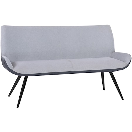 Contemporary Bench in Brushed Gray