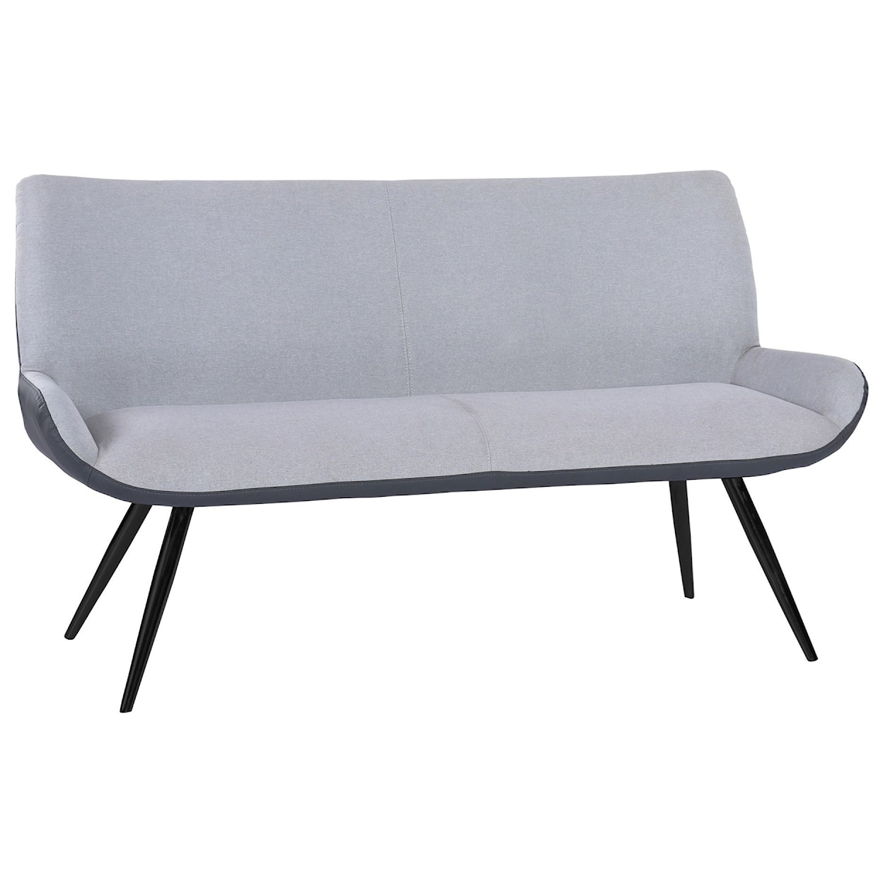 Armen Living Coronado Contemporary Bench in Brushed Gray