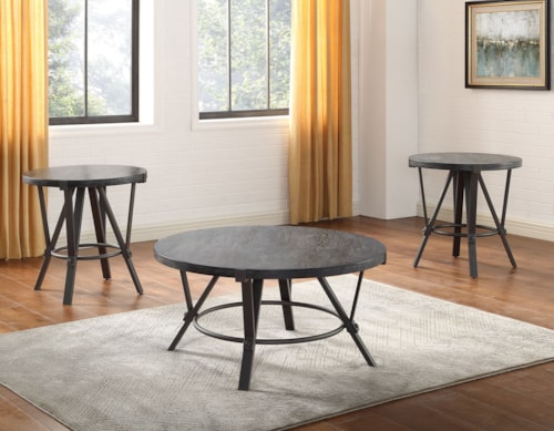 Industrial 3-Piece Occasional Set